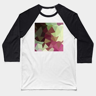 Claret Red Abstract Low Polygon Background Baseball T-Shirt